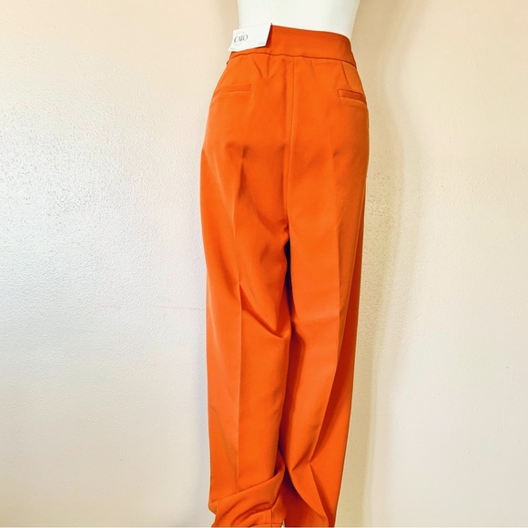 Cato Vibrant Orange Slim Women's Pants - Picture 6 of 8